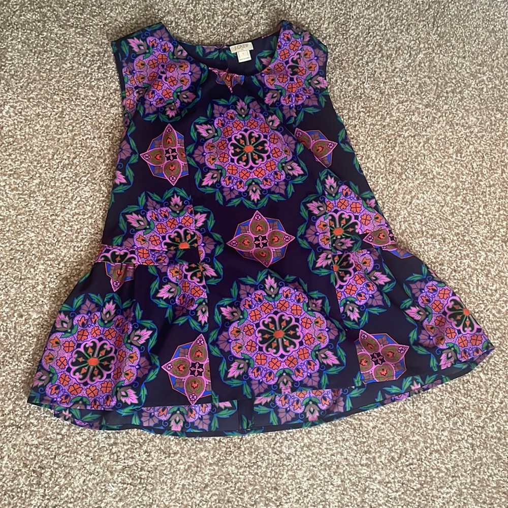 J Crew Sleeveless Peplum Blouse